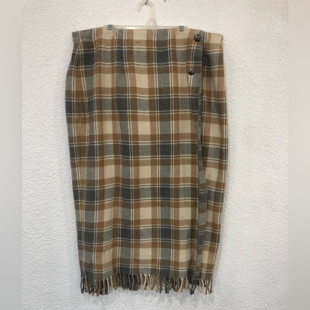 Vintage Wool Wrap Skirt